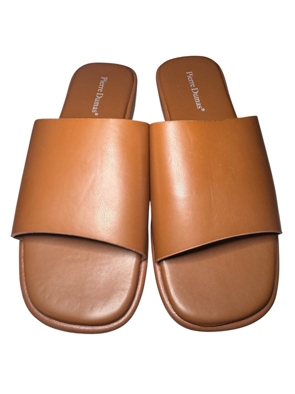 Pierre Dumas Tan Platform Slide Sandals - Picture 4 of 7